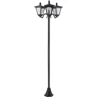 Outsunny Solar Gartenlaterne mit 3 flammig Solarlaterne 120 Lumen Kunststoff
