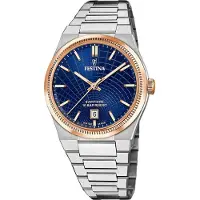 Festina Armbanduhr Rivé Swiss Made Blue & Rose-gold