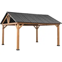 Mountfield Zedernholz Gazebo / Pavillon 4x5 REBRA - 404cm x 465cm, anthrazit