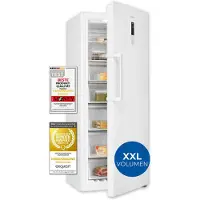 Exquisit Gefrierschrank NoFrost, GS5380-NF-H-050D weiss, 380 Liter, Alarm-Funktion, 4-Sterne-Gefrierfach, Schnellkühlen, Gefrierschrank