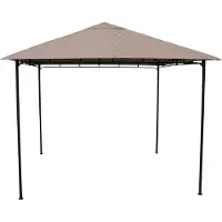 Grasekamp Pavillon Rimini Flex 3 x 3 m Taupe Party Zelt Antik Garten