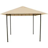 Grasekamp Antikpavillon Amalfi Flex 3 x 3 m Beige Gartenpavillon Partyzelt