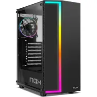 NOX Infinity Gamma, Midi Tower, PC, Schwarz, ATX, ITX, micro ATX, Stahl, Multi