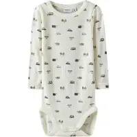 Name it Body l/ä - Wolle - Rib - Noos - NbmWang - Snow White/Sma - - 56 - Body L/Ä