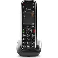 Gigaset E720, Analoges/DECT-Telefon, Kabelloses Mobilteil, 200 Eintragungen, Anrufer-Identifikation, SMS (Kurznachrichtendienst), Schwarz