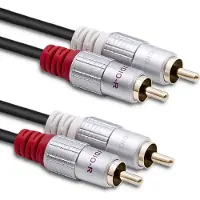 Qoltec RCA (Cinch) x2 - RCA (Cinch) x2 cable 3m black (1_789339)