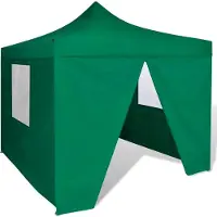 vidaXL Best Möbel Faltzelt mit 4 Wänden 3 x 3 m Grün - Pavillons & Partyzelte Cloris Neu2905046 1parcel