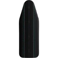 LauraStar Bügelbezug Universalcover Black, 131cm x 55cm, 100 % Baumwolle, Integrierten Faltmarkierungen, Klipp-System, Geeignet für alle Bügeltische anderer Marken, Waschmaschinenfest