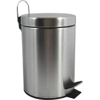 MSV Treteimer - Edelstahl - silber poliert - 3 Liter - 16 x 25 cm