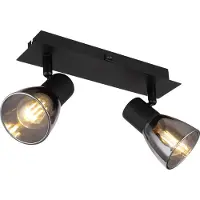 Globo 54307-2 CLAUDE Strahler Metall schwarz matt, 2x E14