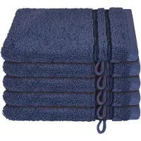 Schiesser Waschhandschuh "Milano im 5er Set", (5 St., 5er Set Waschlappen 16 x 22 cm), mit Webbordüre