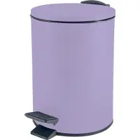 Spirella Treteimer Cannes - lila - 3 Liter - Metall - 17 cm - soft-close