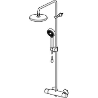 Hansa Duschsystem HANSAMICRA Eco m Thermostat, 9 l/m., Ausl. 445-470mm, chrom