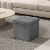 Songmics Sitzhocker, Sitzbank mit Stauraum, 30 x 30 cm LSFB35028G02