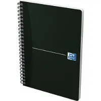 Oxford Power Spiralbuch Oxford Smart Black DIN A5, Softcover, kariert, 90 Blatt, SCRIBZEE-kompatibel, 5 Stk., Optik Paper, weiß