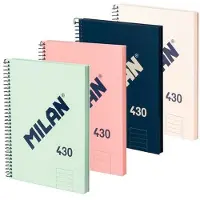 Milan A4 Spiralblock Mit Hardcover 80 Blatt 95g/m2 4 Einheiten