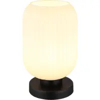 Globo Runde Tischleuchte Normy weißes Glas Ø 14cm