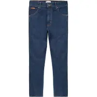 Wrangler Straight Dark Stone Heren Regular Fit Jeans - Spijkerbroek voor Mannen - Donkerblauw - Maat 32/33