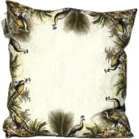 Madison Sierkussen 45x45 cm Pfauenblume taupe