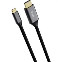 Trust 25630 Kabeladapter USB-C HDMI Schwarz Silber