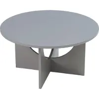 En.casa Couchtisch 'Rindal' rund 80 x 42 cm Hellgrau