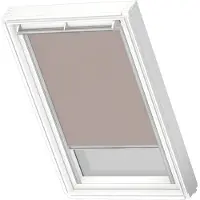 Velux Verdunkelungsrollo uni hell-taupe manuell Rahmen aluminium DKL C02 4580S