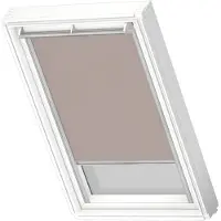 Velux Verdunkelungsrollo uni hell-taupe manuell Rahmen aluminium DKL M06 4580S