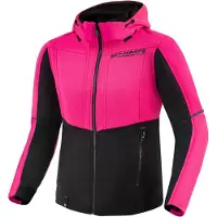 SHIMA Daybreaker Damen Motorrad Zip Hoodie, pink/schwarz, XS
