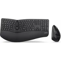 Perixx PERIDUO-605 DE, Tastatur- und Maus-Set, kabellos, ergonomisch, schwarz