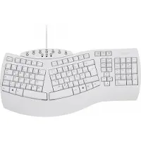 Perixx PERIBOARD-512 DE, Ergonomische USB-Tastatur, weiß