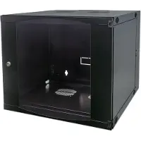 Intellinet 19" Wandverteiler mit Schwenkrahmen, 12 HE, 593 (H) x 540 (B) x 600 (T) mm, Flatpack, schwarz, Wandmontiertes Regal, 12U, 26,3 kg, Schwarz