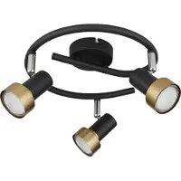 Globo 57917-3G, Schwarz, Metall, IP20, I, GU10, 25 W