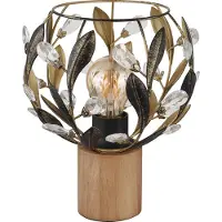 Globo Lighting Tischleuchte Holz braun, 1x E27