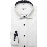 Seidensticker Businesshemd "Schwarze Rose", Herren, Gr. S (38), normale Ärmellängen, weiß, 100% Baumwolle, unifarben, slim fit, 2-Knopf-Manschette, Hemden Businesshemd, Slim 1/1 Kentkragen Uni