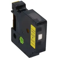 PrintAbout Schriftband kompatibel mit Dymo 45018 (S0720580) - (12 mm) - Schwarz auf gelb