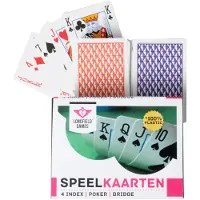 Longfield Karten spielen 100% Plastik, 2 Sätze in Art Dust Box