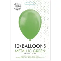 Globos Nordic Balloons Metallic Green 30 cm, 10st.