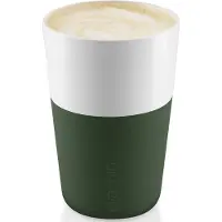Eva Solo Kaffeebecher Eva Solo Cafe Latte White Olive (2er-Set)