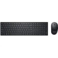 Dell Pro-Tastatur und -Maus – KM5221W - deutsch (QWERTZ) - schwarz, Volle Größe (100%), Kabellos, RF Wireless, QWERTZ, Schwarz, Maus enthalten