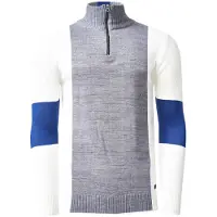 Rusty neal Feinstrick-Pullover im Colorblock-Stil mit Stehkragen