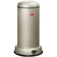 Wesco 134531-03 Baseboy 20 Abfalleimer in SILBER mit 20 Liter Abfallvolumen und Fußtritt / Treteimer / Mülleimer