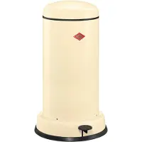 Wesco Mülleimer "Baseboy", braun (mandel), B:36,2cm H:63,5cm T:36,2cm, Stahlblech, Mülleimer, Mülleimer, Abfallsammler mit Dämpfer + Dämpferhalterung 20 Liter