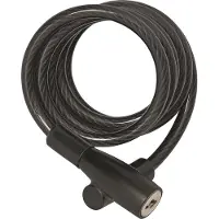 ABUS Spiralkabelschloss 3506K - 6 mm starkes, flexibles Fahrradschloss - -Sicherheitslevel 1 - 120 cm - Schwarz