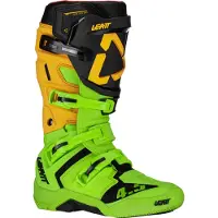 Leatt 4.5 Schwarz-Grün-Gelbe Motocross-Stiefel Größe 43