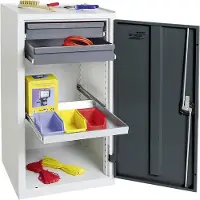 Stumpf & Kossendey Werkzeugschrank S3000 lichtgrau anthrazit 2 Schubladen 1 Fachboden