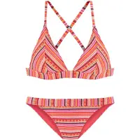 LASCANA Triangel-Bikini mit glitzernden Streifen