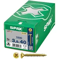 Spax Yellox Z2 3.5x40 Mm Senkkopfschraube Mit Kreuzschlitz 1000 Einheiten