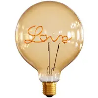 Creative Cables Cbl700232 Love G125 E27 5w 250 Lumens 2000k Kugelförmige Led-filamentlampe