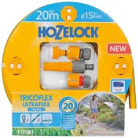 Hozelock Tricoflex Ultraflex 15 mm Bewässerungsschlauch 20 m mit Zubehör 117021