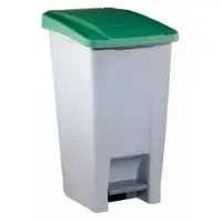 Denox Tretabfalleimer grau/grün, Inhalt: 60 Liter